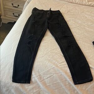 Black Distressed Jeans Aeropostale 00R worn once
